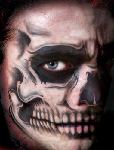 Skull Face Tattoo