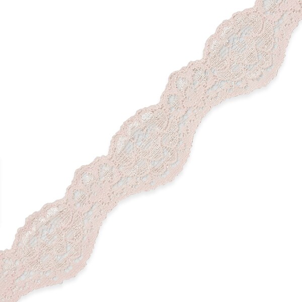 5 Yards of Tifa 1 3/16" Scalloped Stretch Raschel Lace Trim | 5 yard cut
