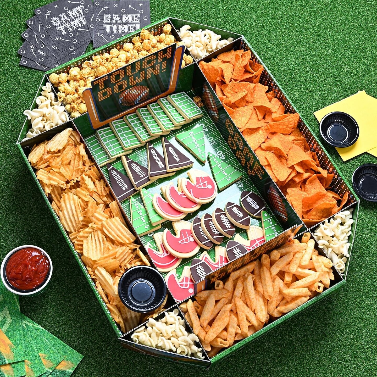 Football Lap Tray Serving Soft Padded Cushioned Bean Bag Dinner Breakfast Laptop | UK