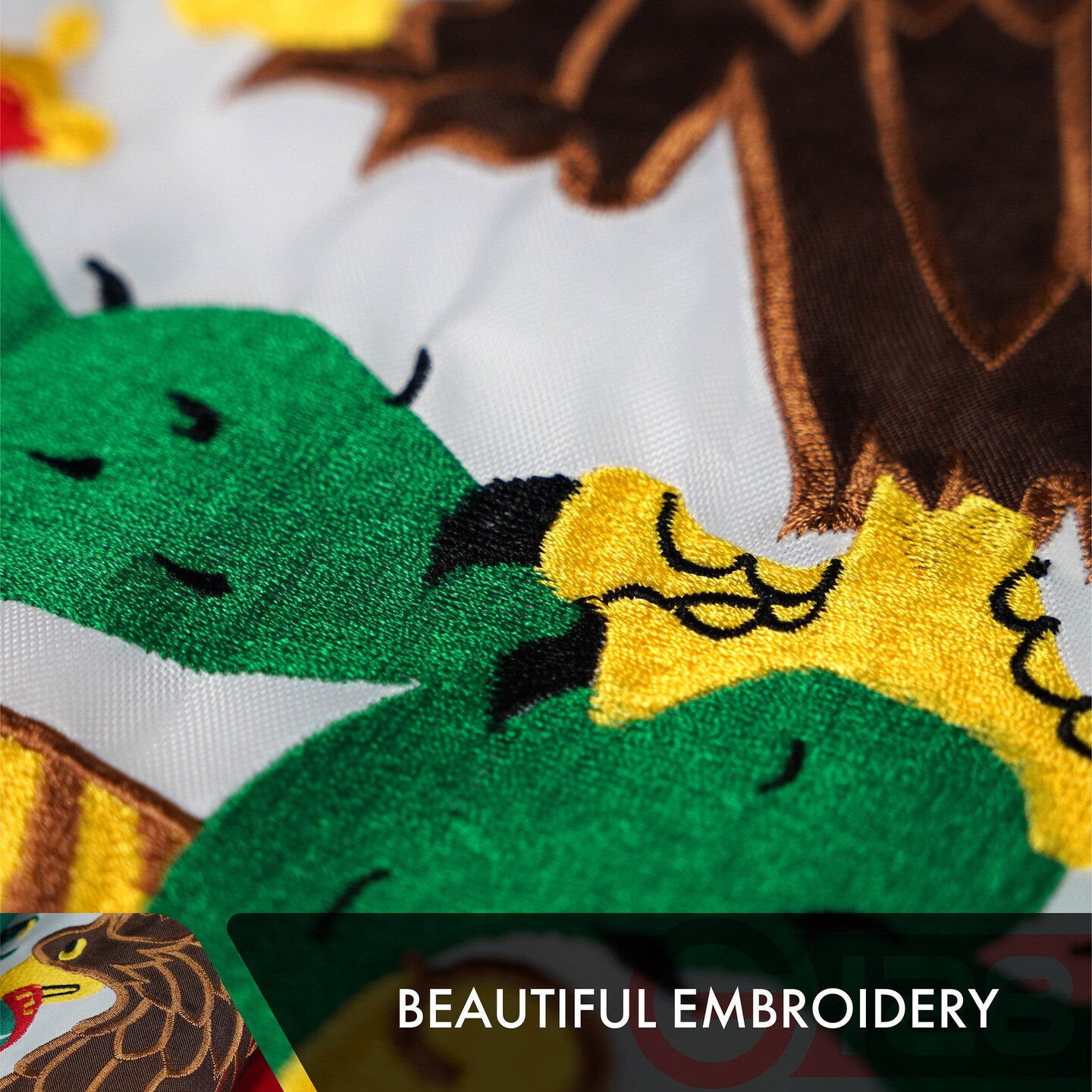 Mexico Mexican Flag 3x5 Ft 2-Pack Double-sided Embroidered Polyester By G128