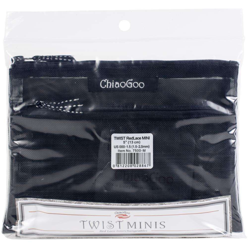 ChiaoGoo TWIST Red Lace Interchangeable 5&#x22; Tip Mini Set - US 000-1.5 (1.5-2.5mm)