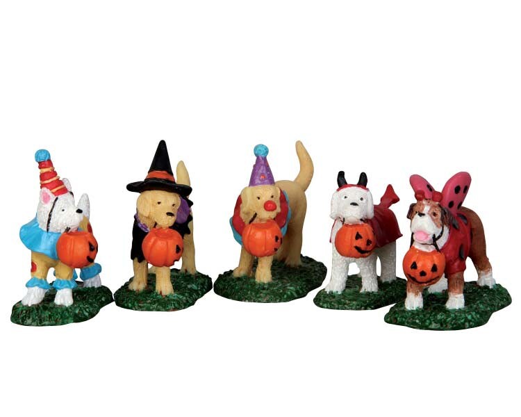 LEMAX Trick or Treating Dogs, set of 5 #52301