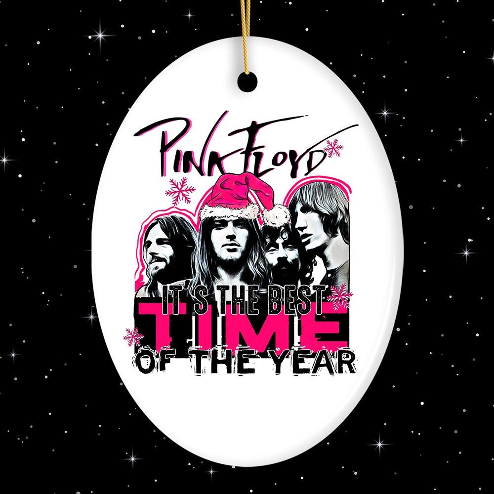 It&#x2019;s the Best Time of the Year Psychedelic Rock n Roll Christmas Ornament, Classic Rockstar Theme