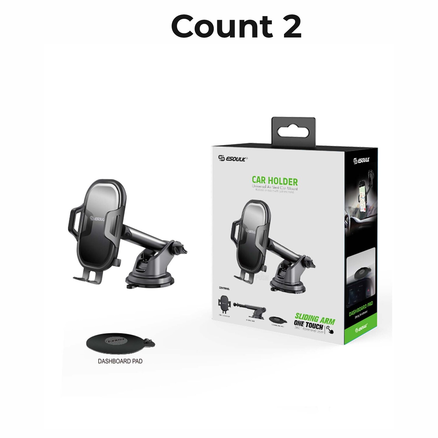 Dashboard Car Mount with 3M Adhesive Pad