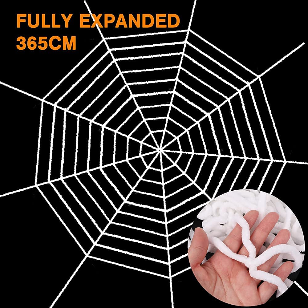 3 Pieces Halloween Hairy Spider Set,Realistic Giant Scary Spider Props Decoration with Spider Web for Indoor and Outdoor Decoration (50&#x201D;,35&#x201D;, 30&#x201D;)
