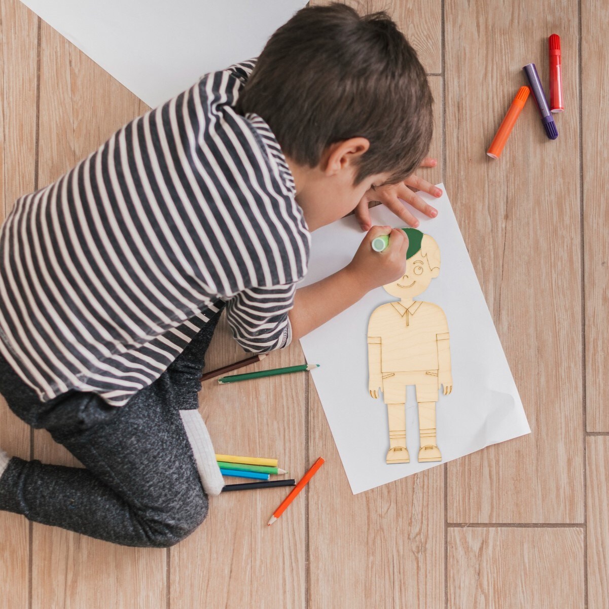 Eco-friendly Letter Stencils for Painting & DIY Crafts, 1” Alphabet |Woodpeckers