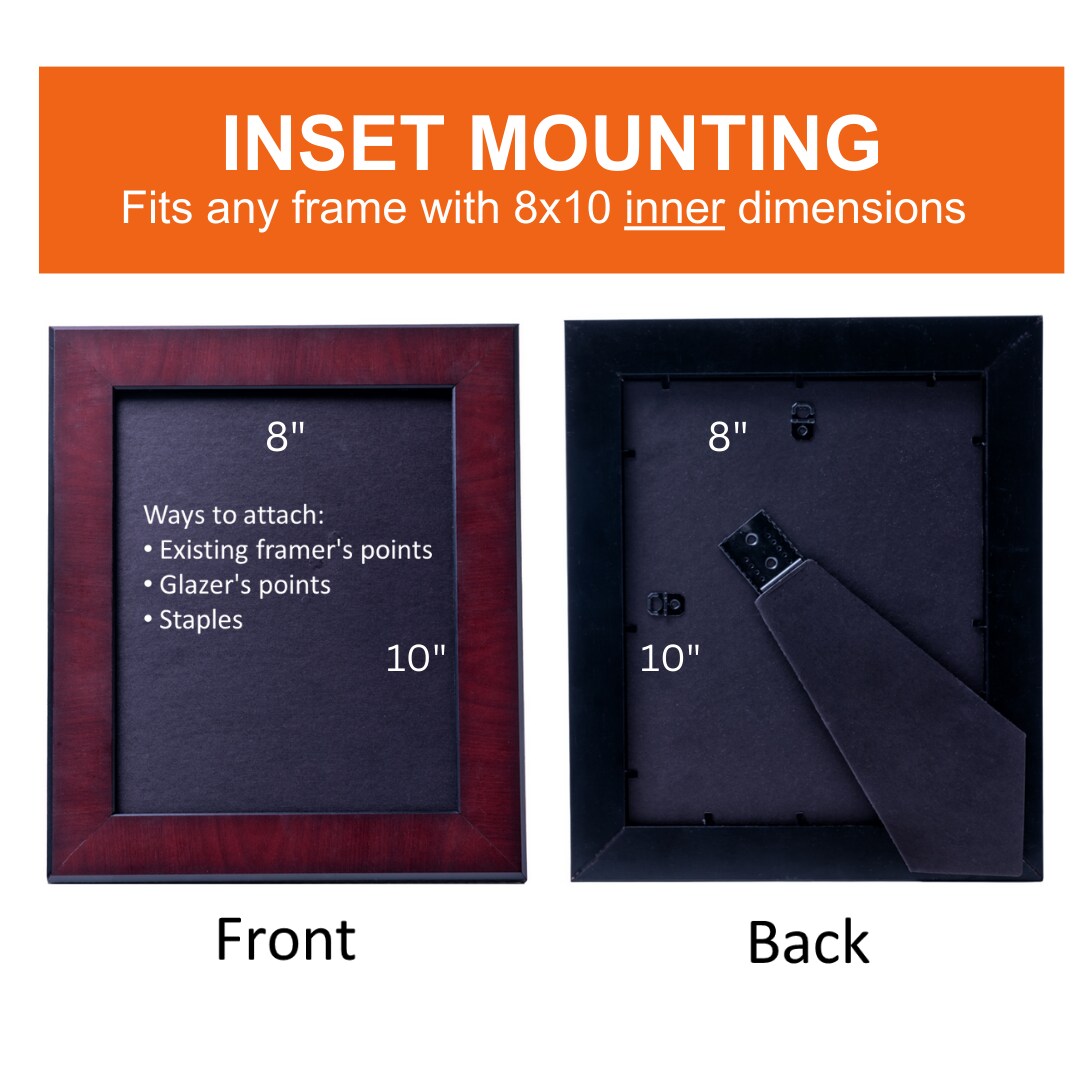Adjustable DIY Easel Backs | 8&#x22; x 10&#x22; Solid Black Cardboard Back | Fits Most Photo Frames | 4-Pack I USA Designed and Made