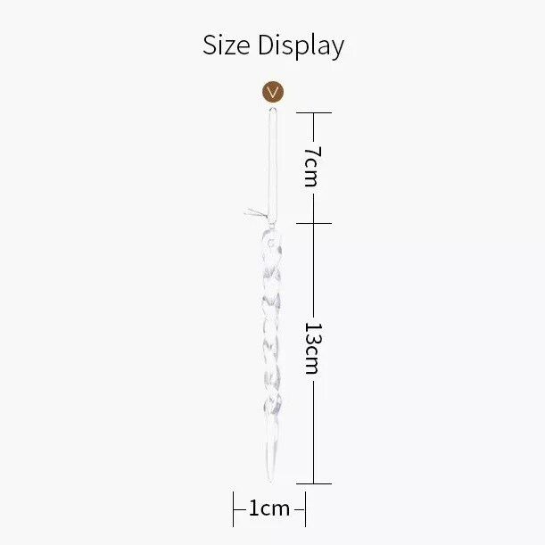 Christmas Tree Clear Icicle Ornaments Decoration Xmas Home Decor Set Of 24