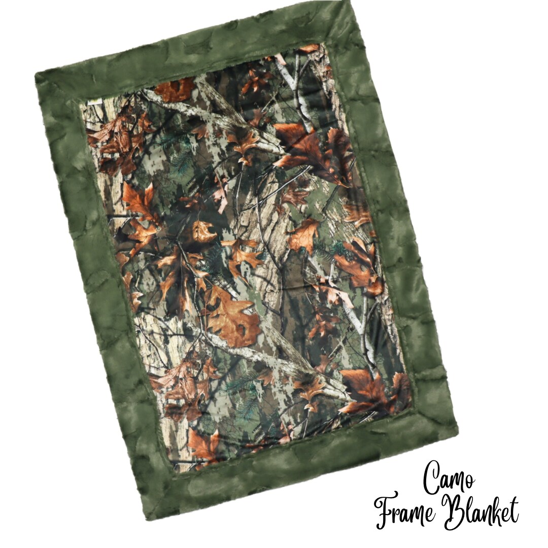 Green camo minky, Minky baby blanket, baby boy blanket, camo top blanket, green camo, hunting, hunting nursery decor