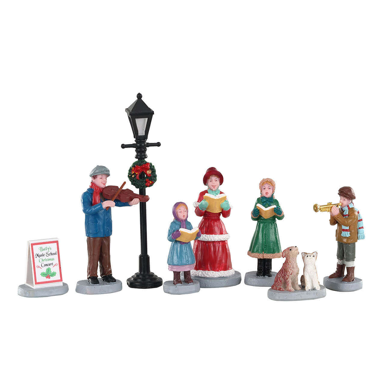 LEMAX Baily&#x27;s Music School Carolers, set of 8 #02949