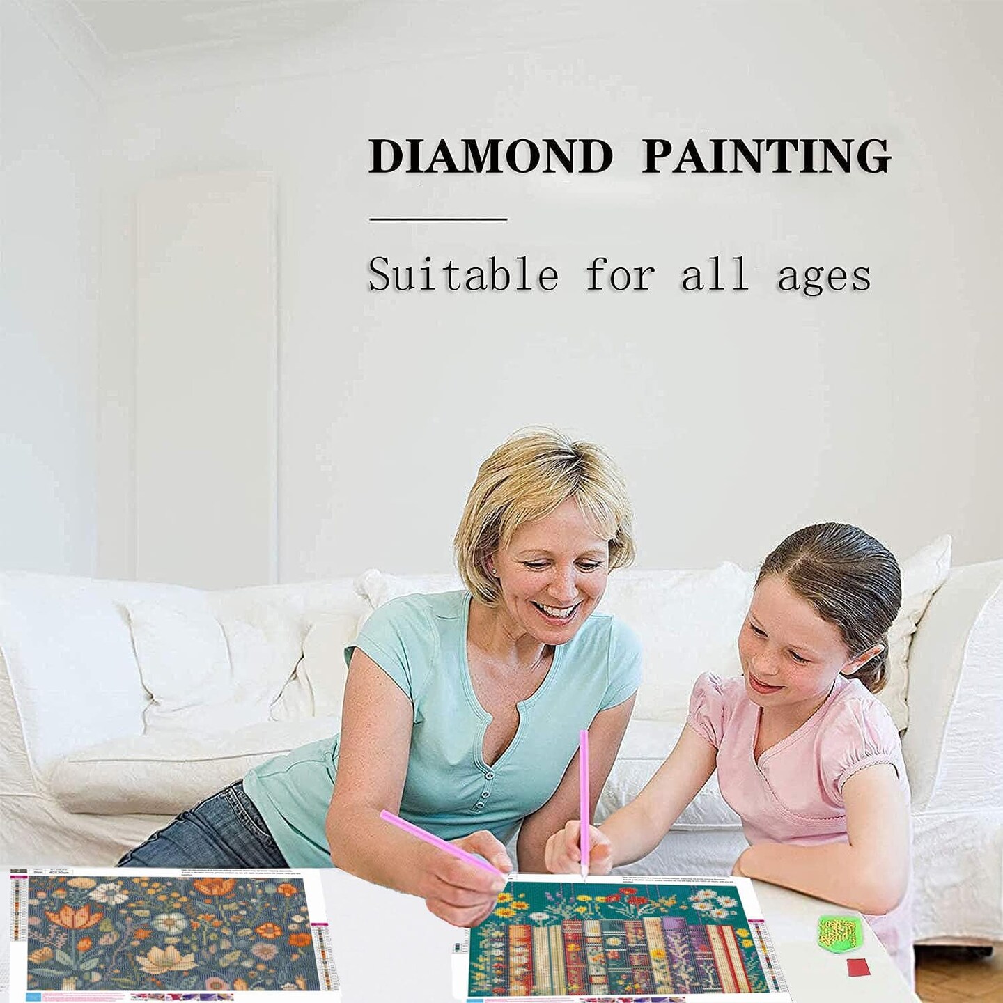5D Full Drill DIY Diamond Dot Gem Art Kit Wall Home Decor Arts Craft 12x16 inch
