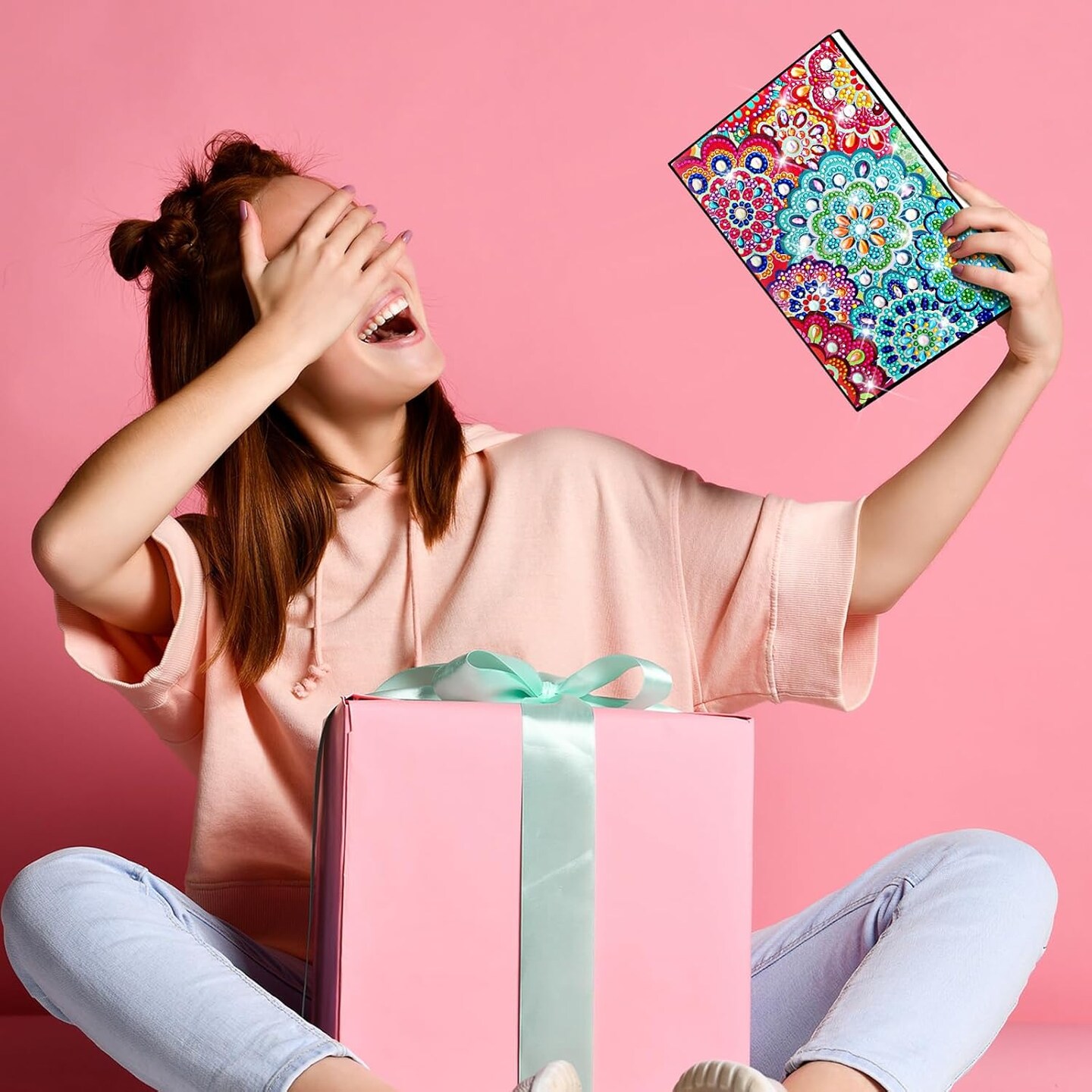 8 Pcs Mandala Diamond Art Set – Back-to-School DIY Journals & Bookmarks with Tools, Perfect Gifts for Classmates, Friends, and Teachers