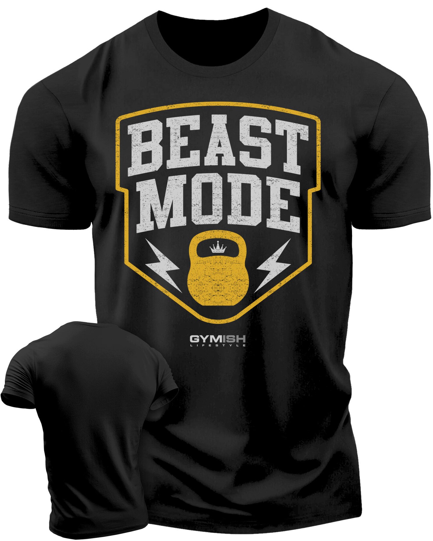 007. Beast Mode Funny Motivational Workout Gym T-Shirt for Men - image7