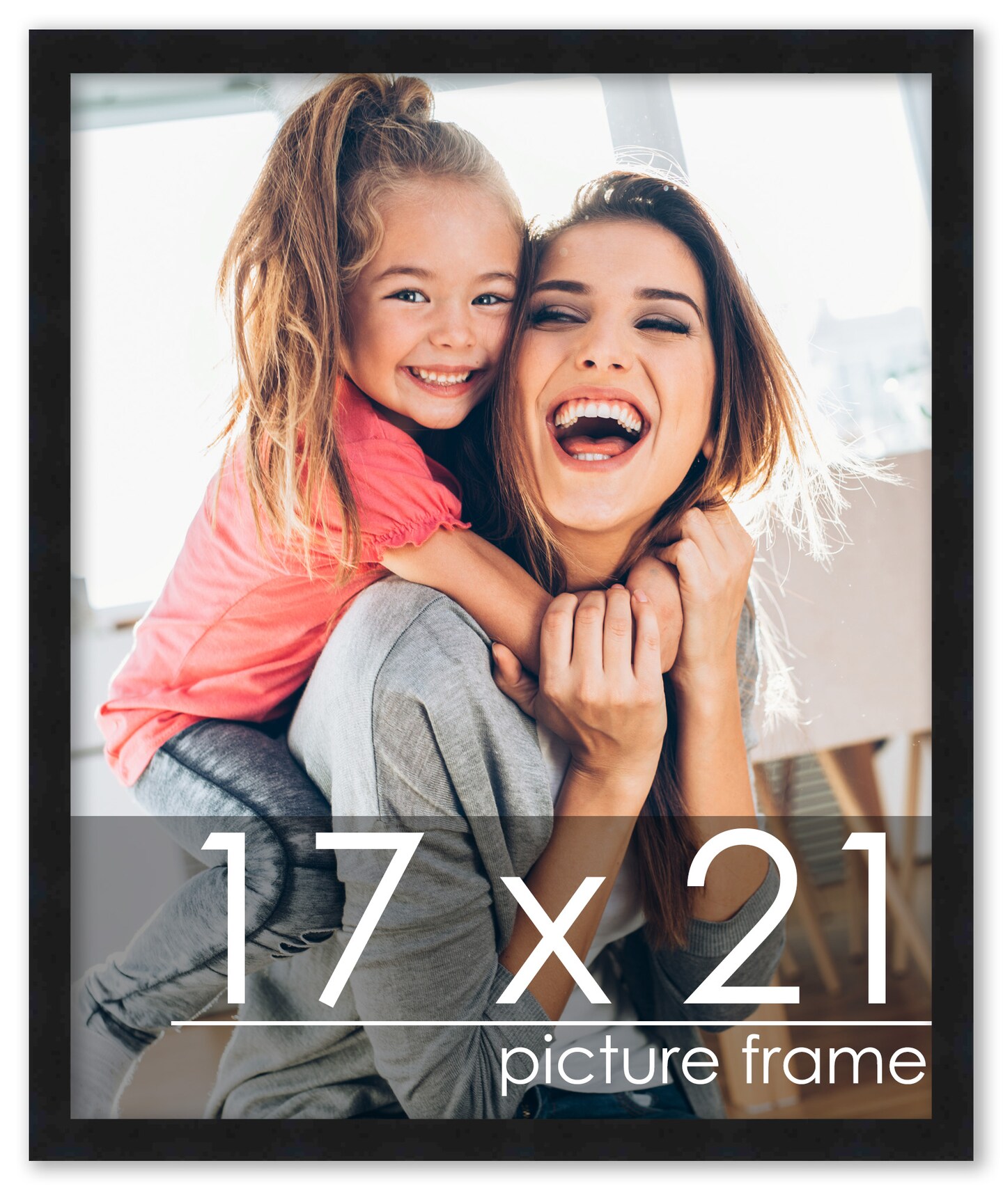 17x21 Solid Wood Picture Frame with UV-Resistant Acrylic & Acid-Free Backing, Available in 6 Finishes: Matte Black, Matte White, Metallic Bronze, Silver, Natural Wood Grain & Mahogany