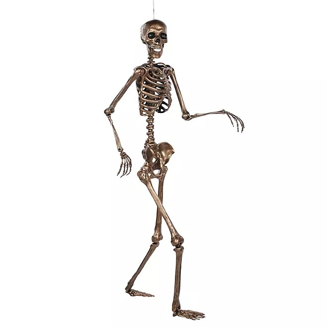 Bronze Talking Skeletons Set with LED Eyes