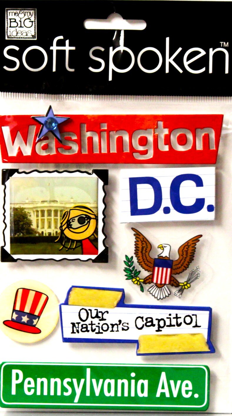 Me &#x26; My Big Ideas Soft Spoken Washington DC Dimensional Stickers