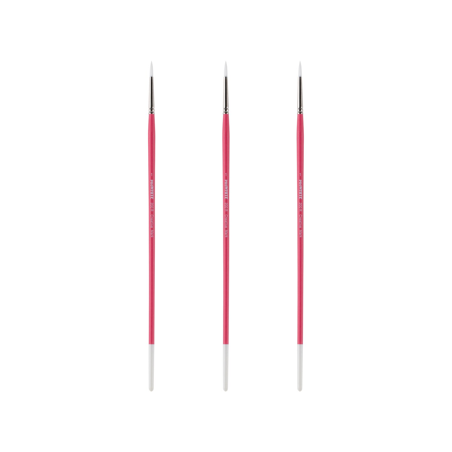 Creative Mark Pro White Soft Filament Acrylic Paint Brushes Round