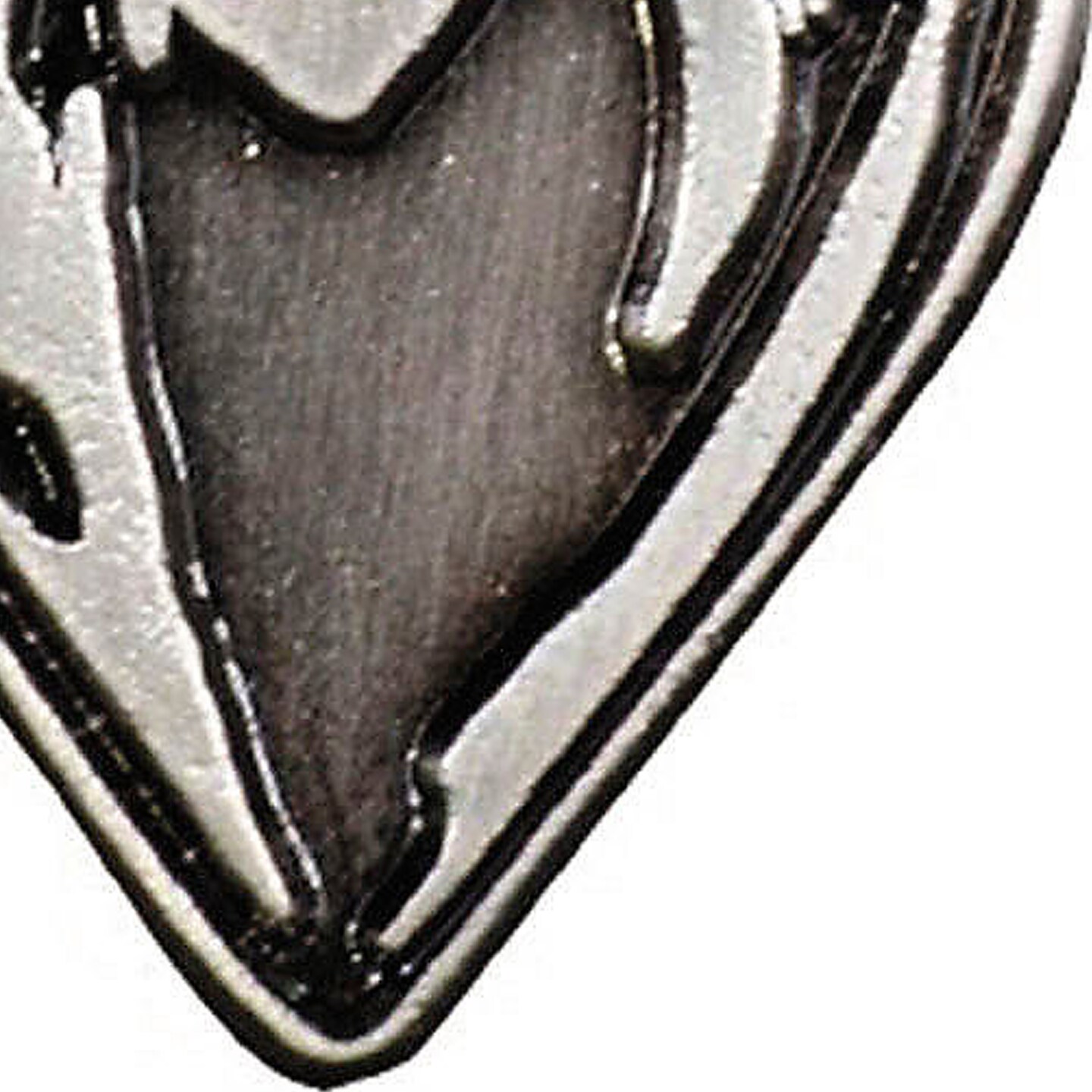 Antique Nickel Enamel Pin Nameless Ghoul Ghost Face 1.5&#x22;