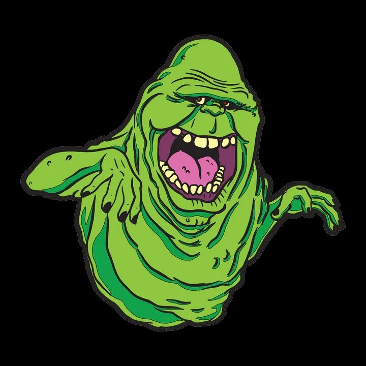 1 3/4&#x22; GhostbustersT Slimer Glow in the Dark Enamel Pin