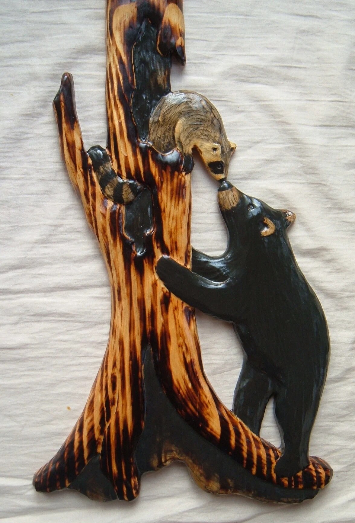 Bear Decor Wood Carving Chainsaw Carving Wall Art Log Cabin Decor