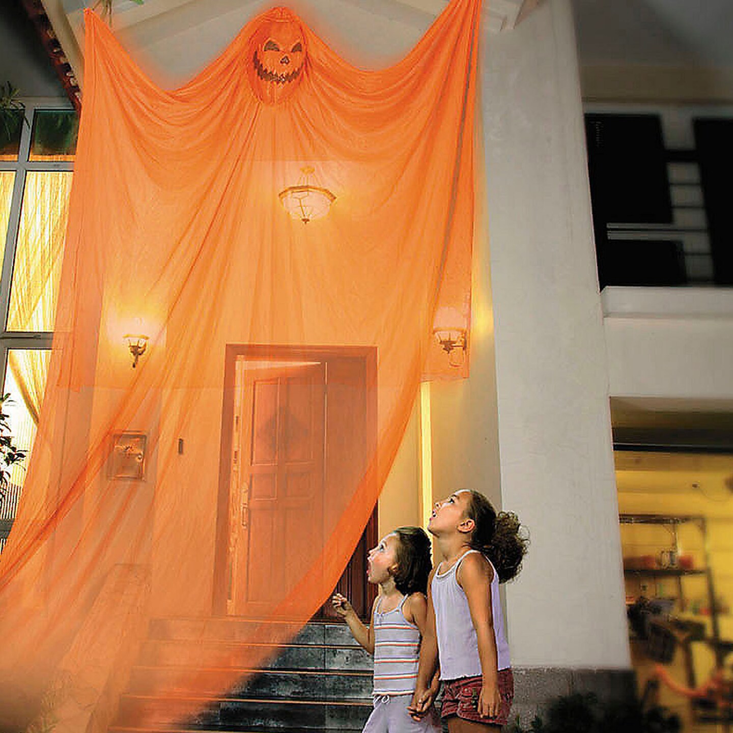 Hanging Floating Giant Reaper Halloween Decoration 7 Ft Sheer Ghostly Figure