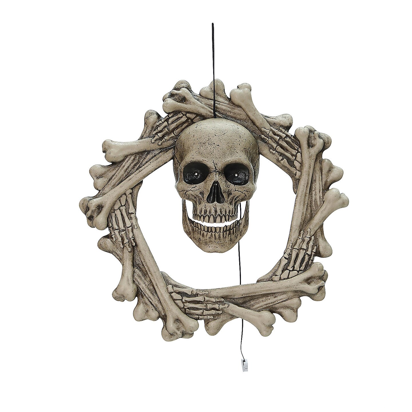 Bone Wreath Animated Halloween Decor 18&#x22;