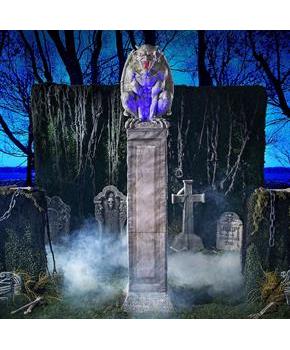 Oversized Gargoyle Pillar Animated Halloween Prop 96&#x22;