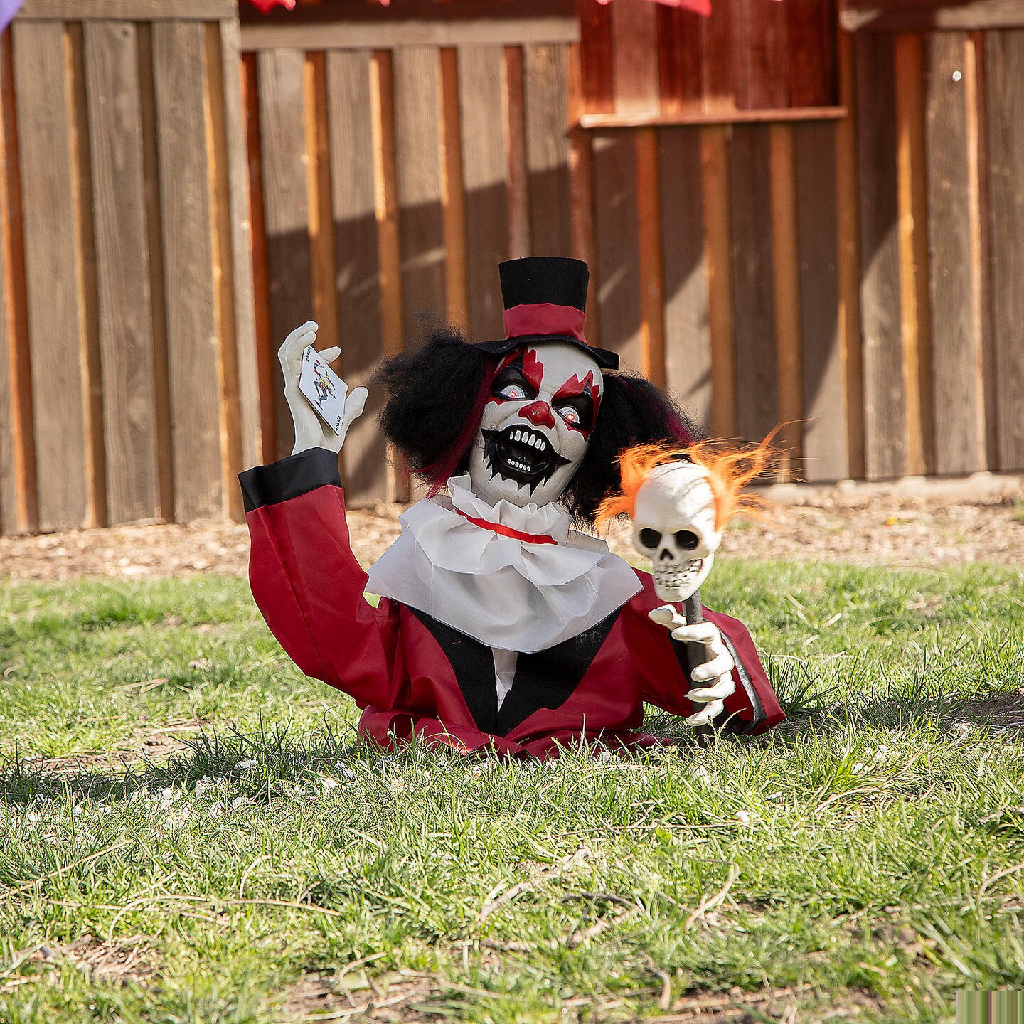 Groundbreaker Animated Black Red &#x26; White Clown 19 1/2&#x22;