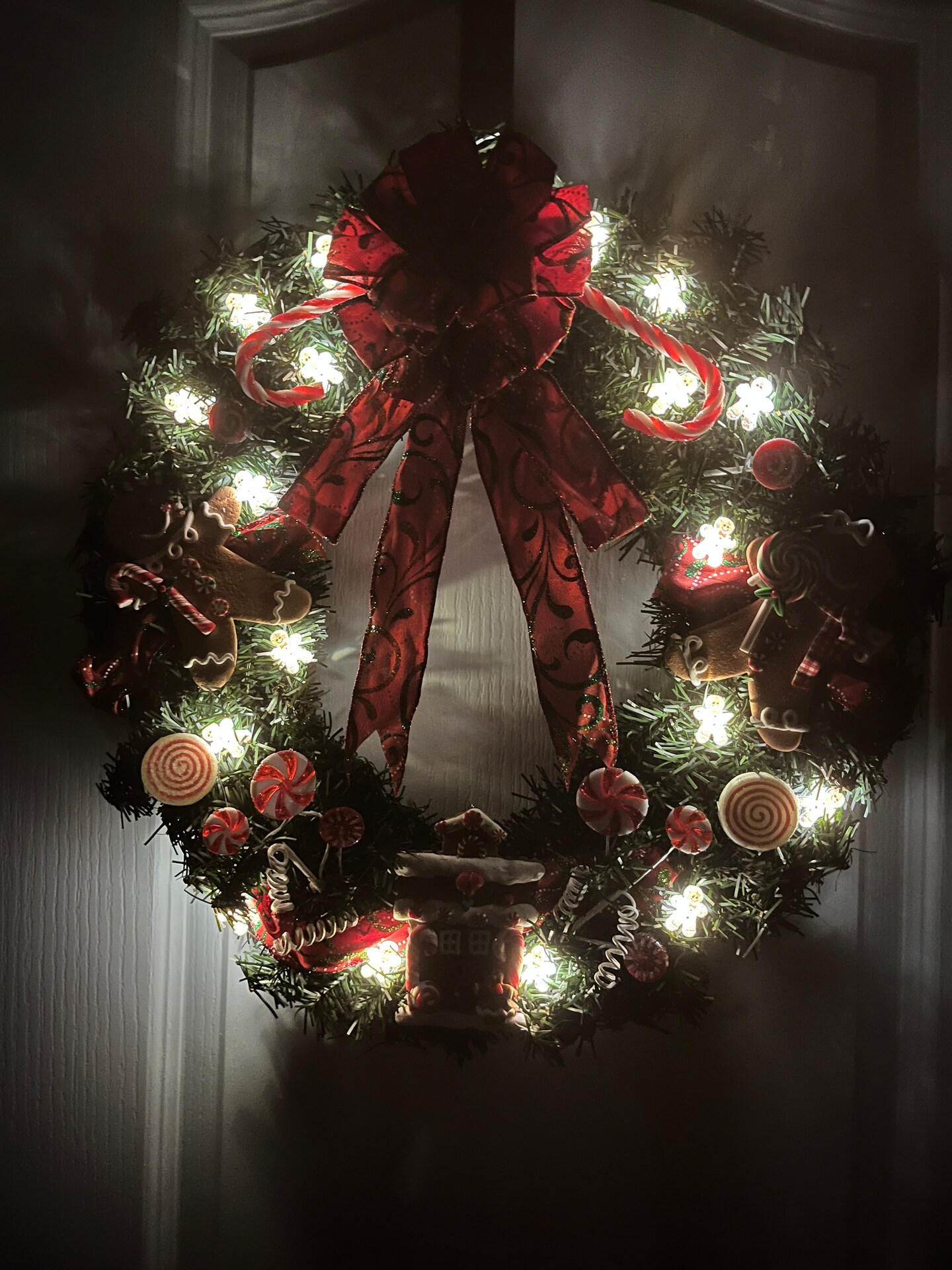 Prelit Gingerbread Man Christmas Wreath | MakerPlace by Michaels