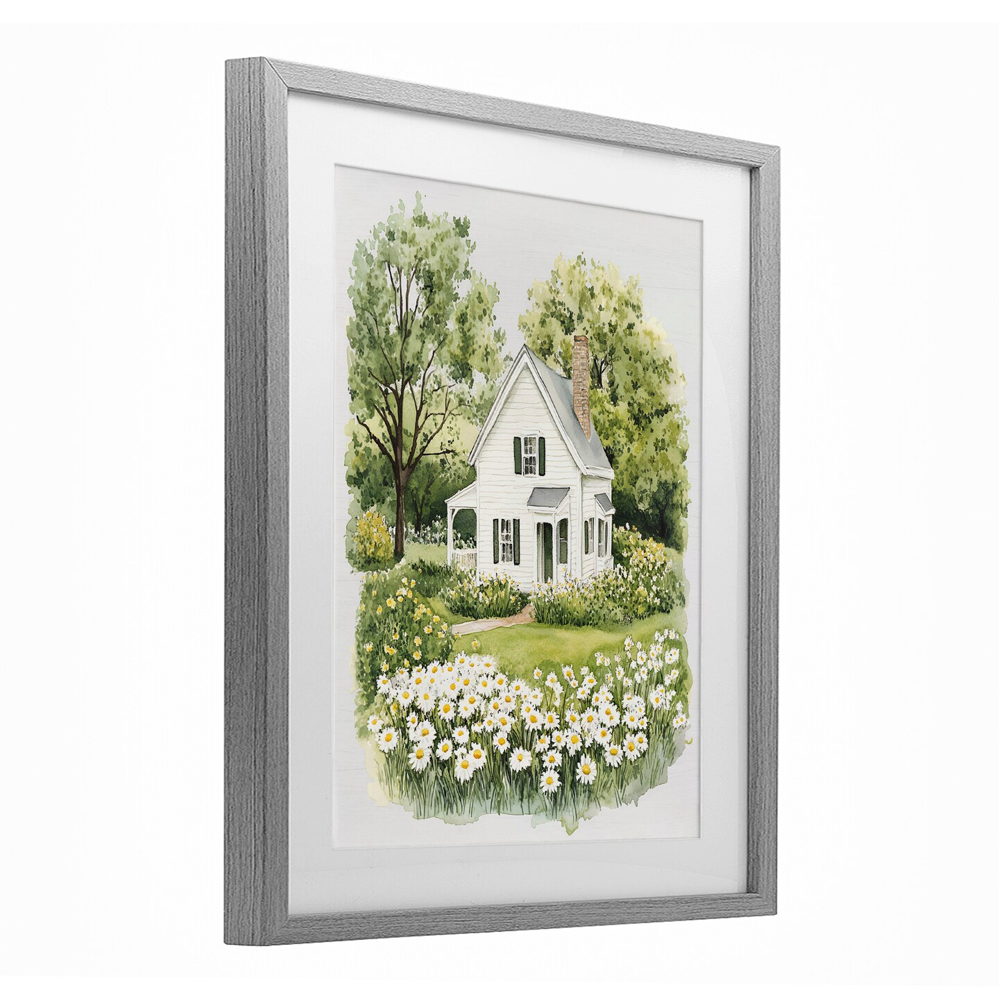 Stupell Industries Quaint Countryside Cottage Garden Framed Print Under Glass, design by Lettered and Lined
