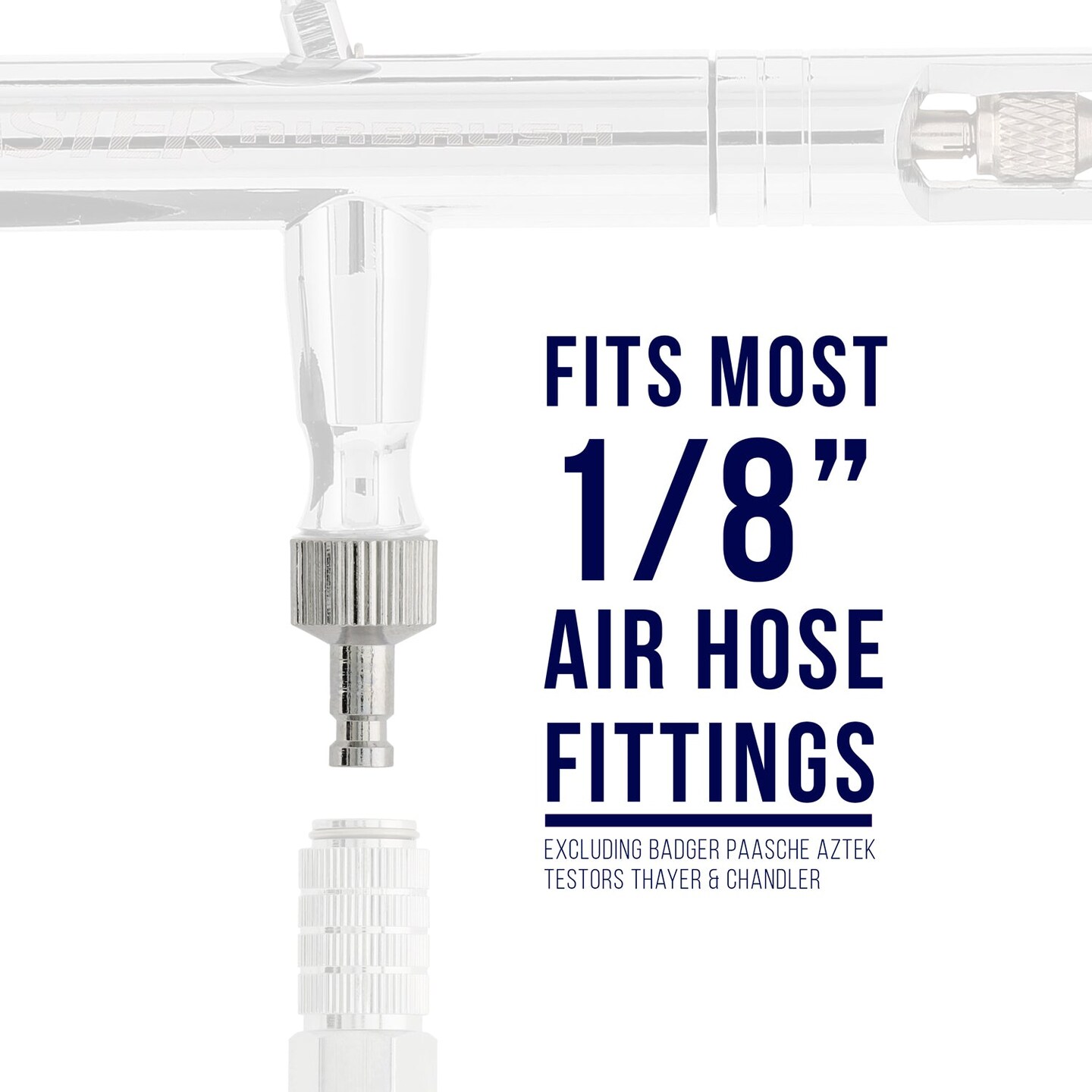 Quick Connect Fittings 1/8&#x22; Male Coupler Airbrush Adapter (3 Pack) - Universal Airbrush Connector Quick Disconnect System for Air Hose