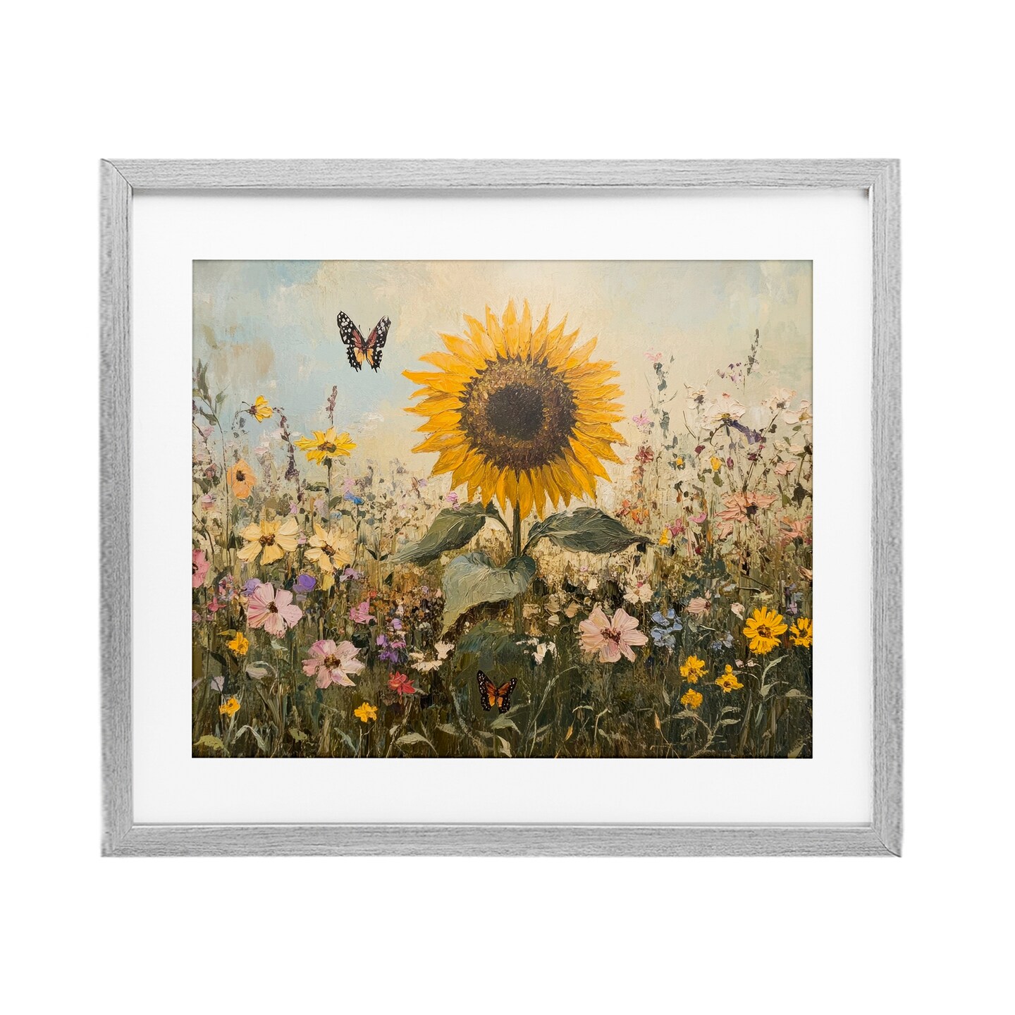 Stupell Industries Sunflower Wonder Summer Meadow Framed Print Under Glass, design by Petal Prints Design