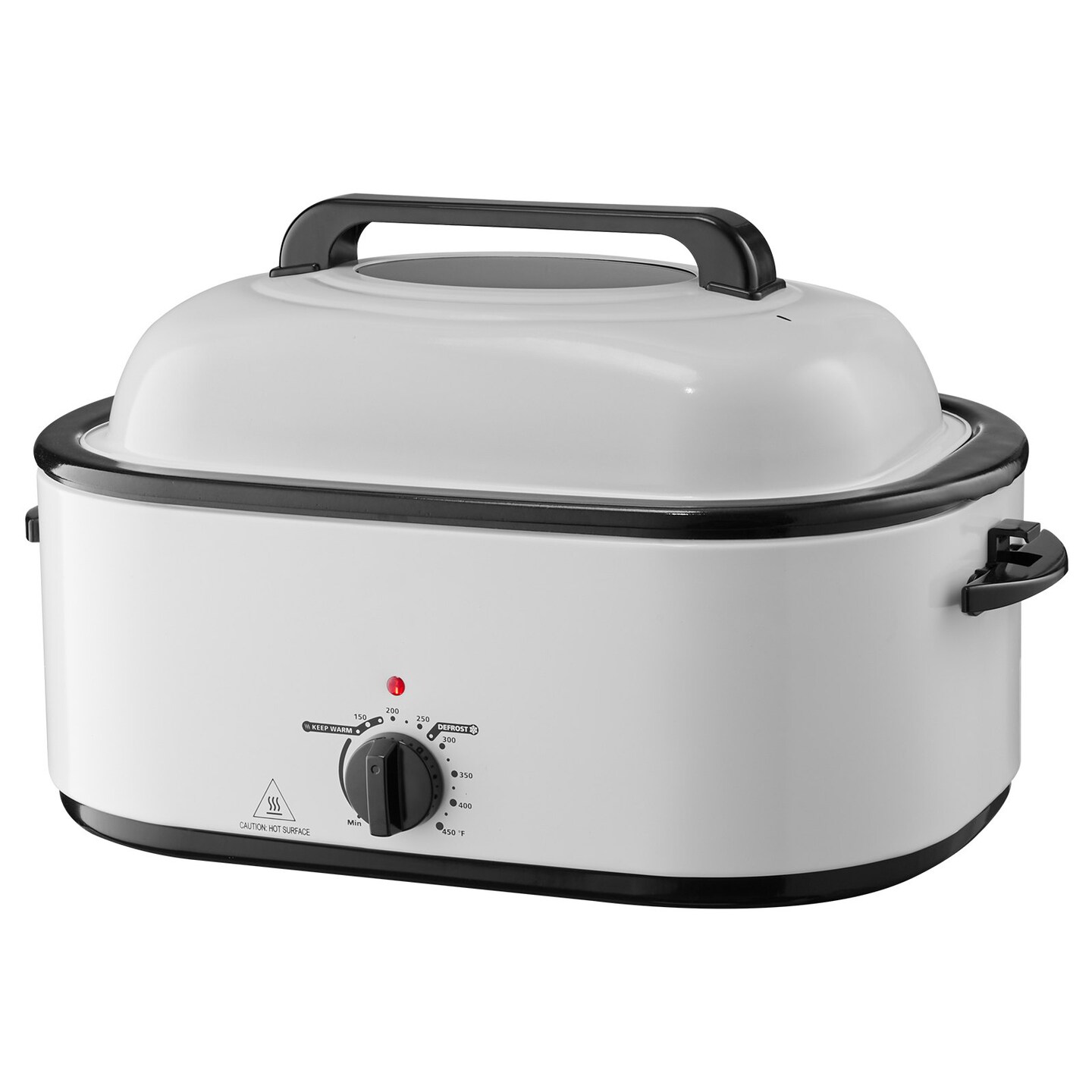 Silver 26QT Electric Roaster Oven with Temperature Control and Rack