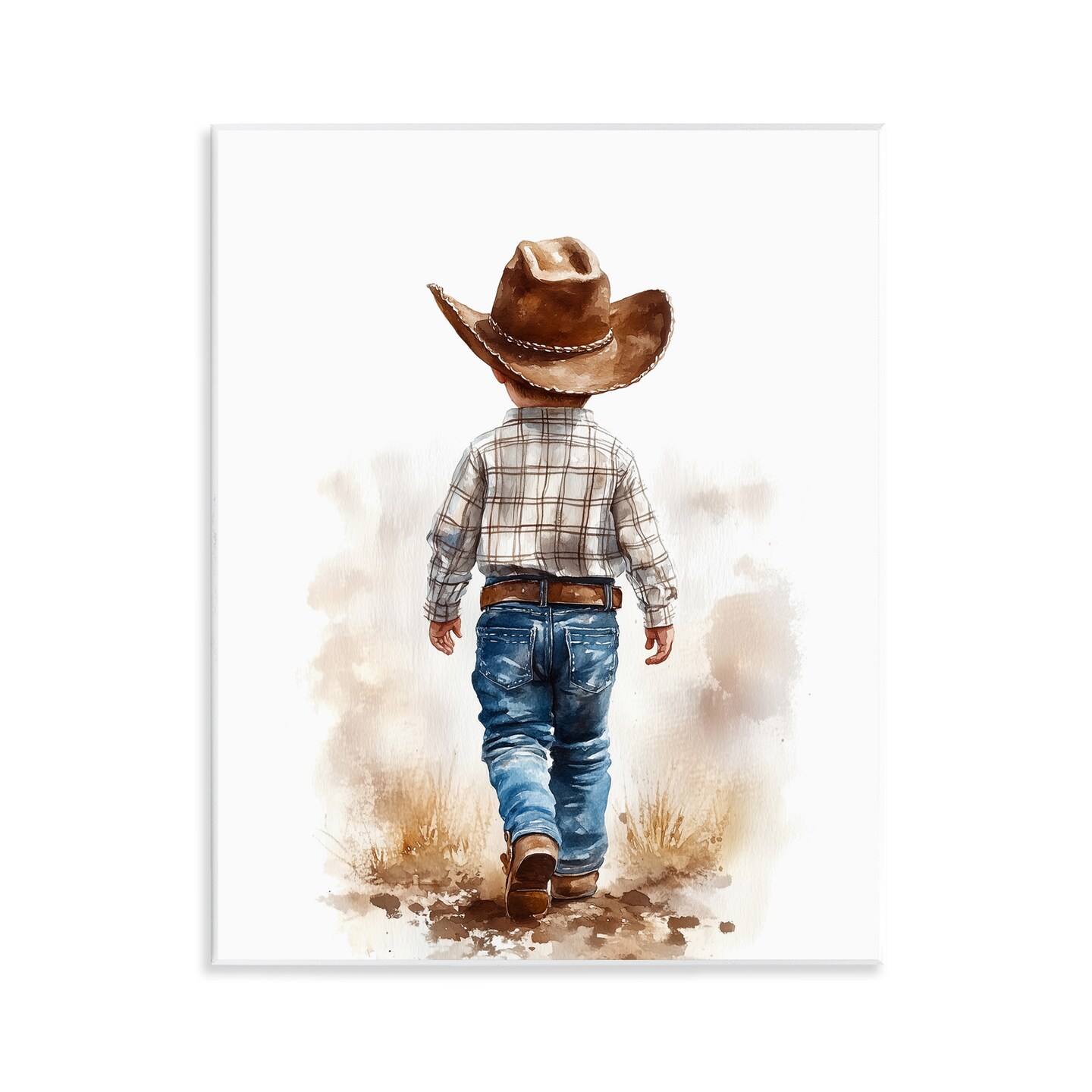 Stupell Industries Rustic Cowboy Child Wall Plaque, design by Christine Simpson Art