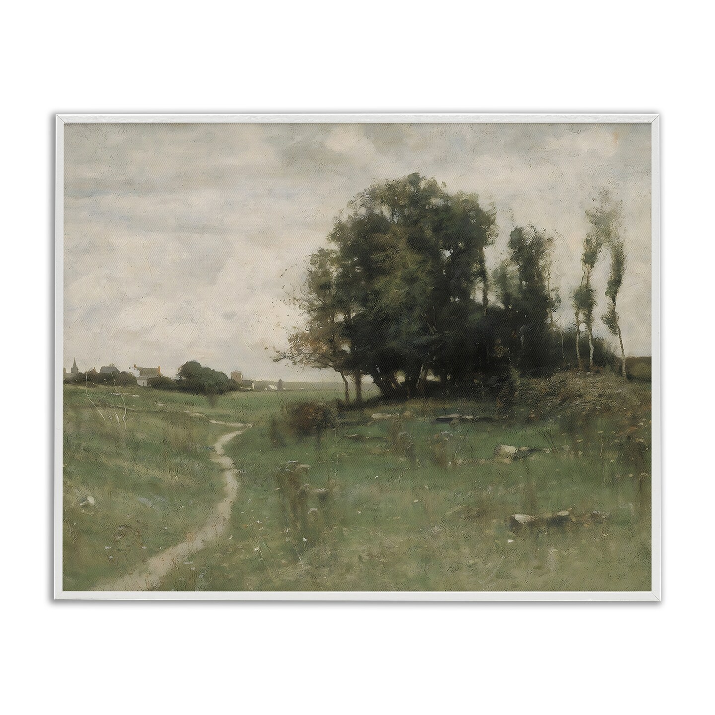 Stupell Industries Vintage Farmhouse Countryside Path Framed Giclee, design by Riley B