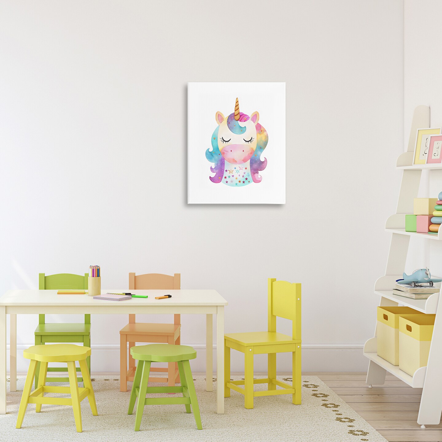 Stupell Industries Unicorn Nursery Fantasy Animal Canvas, design by LSR Design Studio
