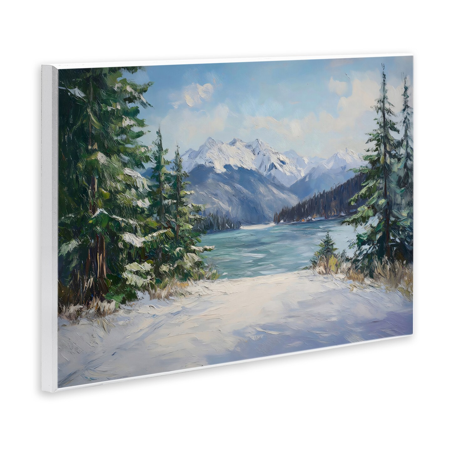 Stupell Industries Frozen Winter Lake Wall Plaque, design by Petal Prints Design