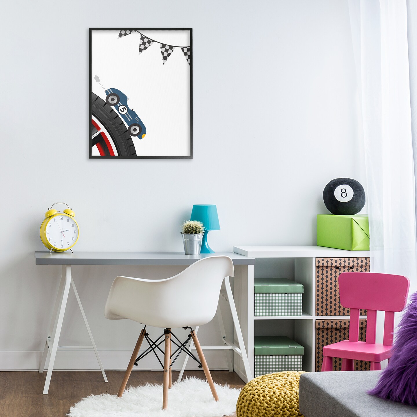 Stupell Industries Vintage Fast Lane Racecar Framed Giclee, design by Christine Simpson Art