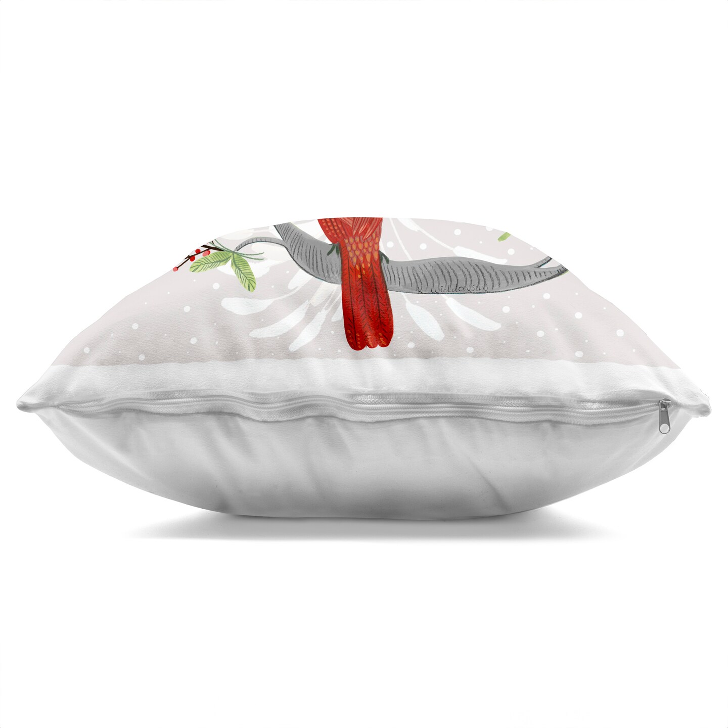 Stupell Industries Christmas Birds with Berries Decorative Printed Throw Pillow, design by Kay Widdowson, 18 x 7 x 18