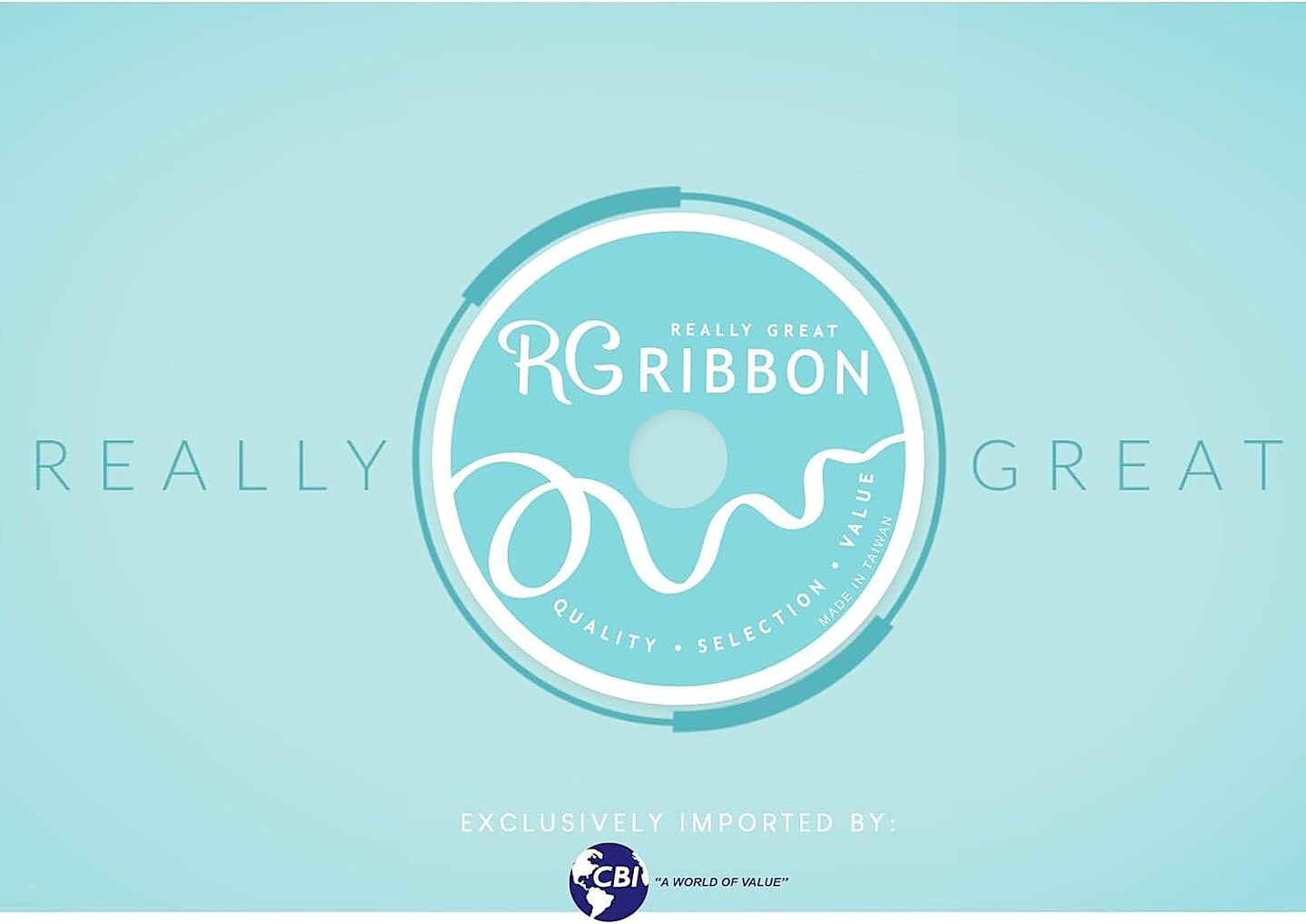 RG Ribbon: 100' FT Peppermint Candy Swirls 2.5" Wired Ribbon - White, Light Pink, Blue - For Christmas Bows, Wreaths, Crafts, and Decorations