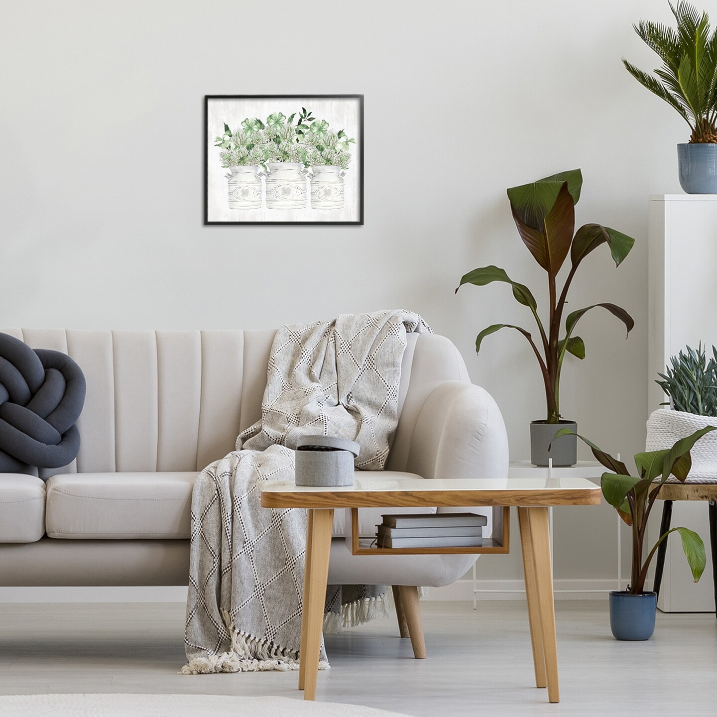 Stupell Industries Rustic Spring Shamrock Assortments Framed Giclee, design by Lettered and Lined