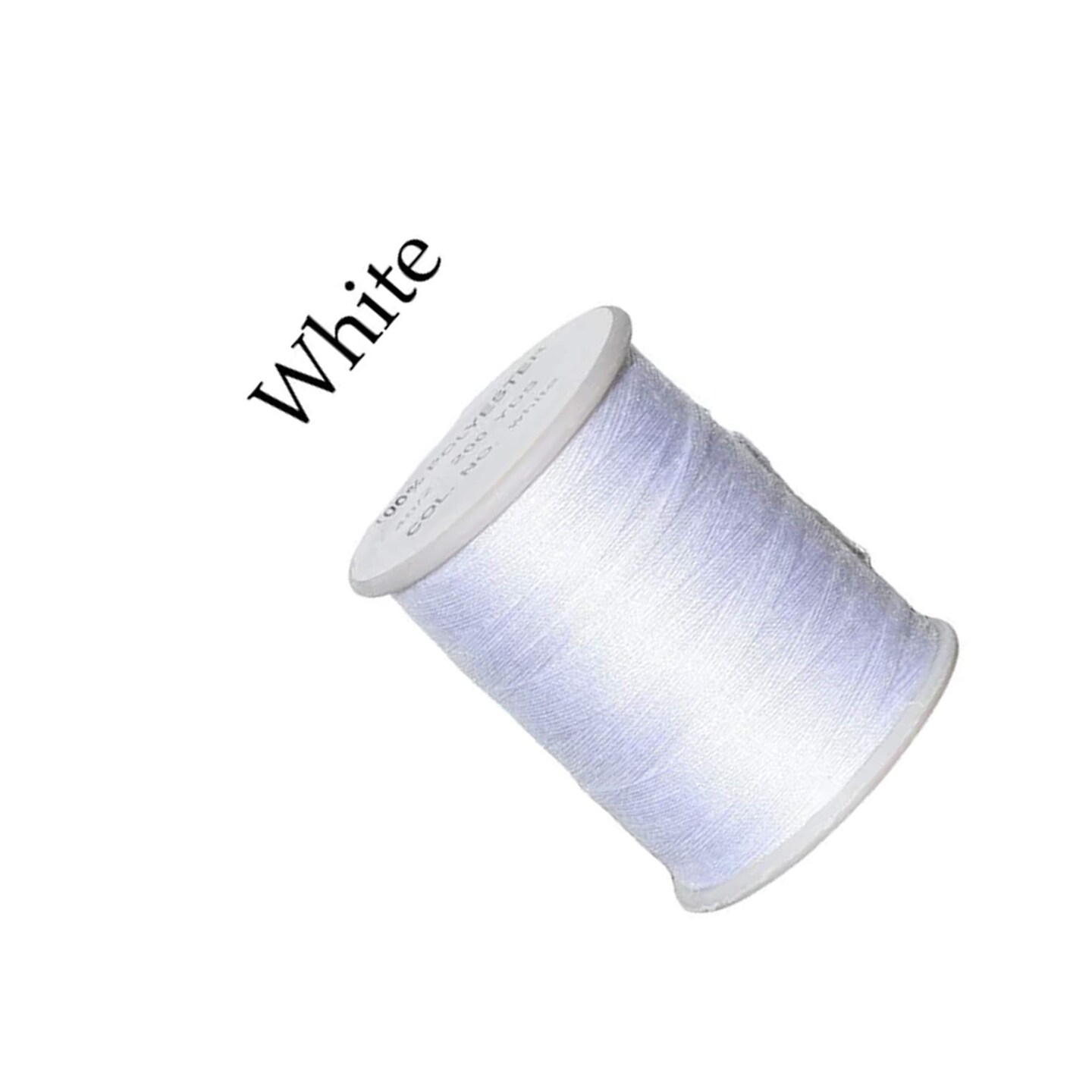 200 Yards White Small 100% Polyester Thread Strong &#x26; Versatile Sewing Thread