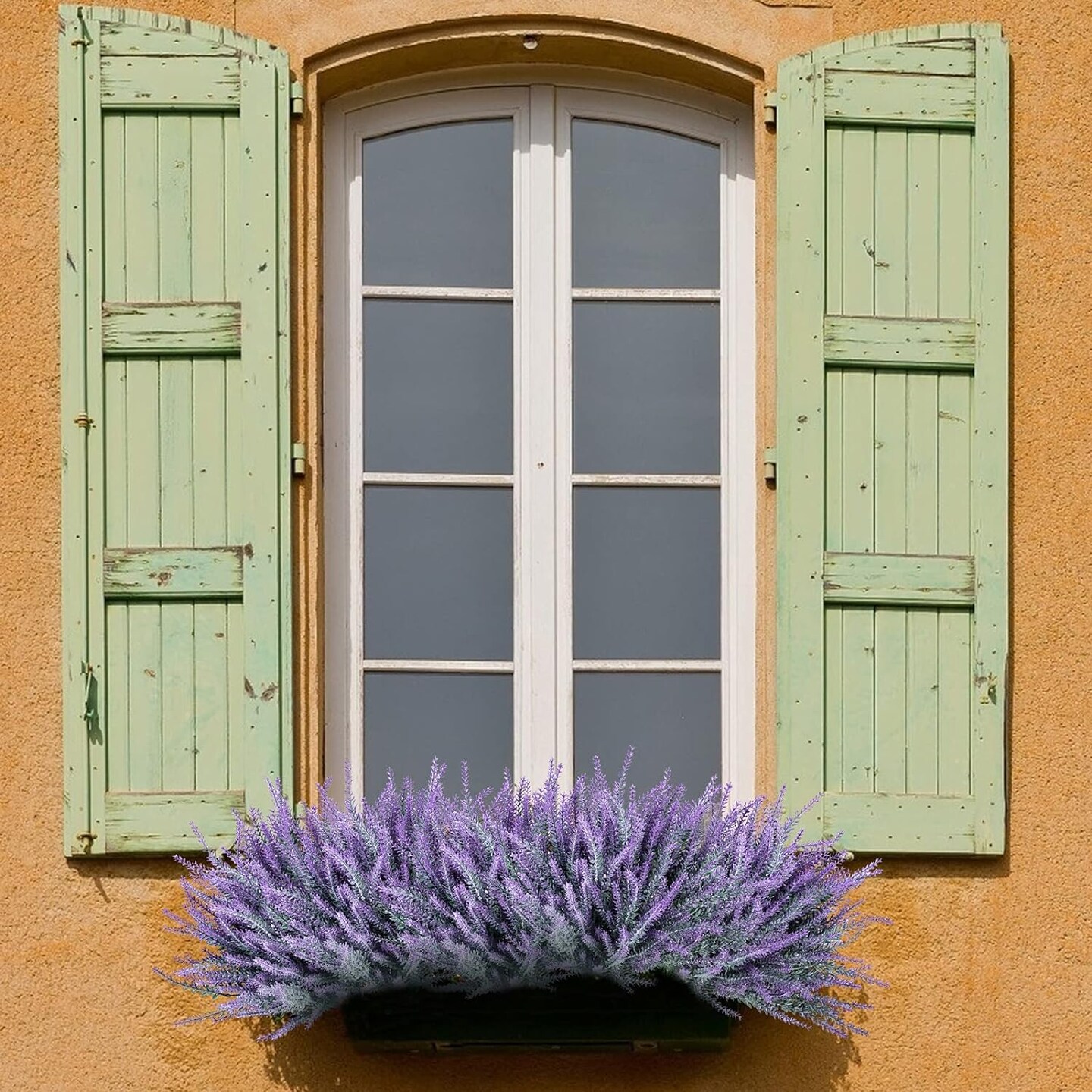 Decor 12 Bundles Artificial Lavender Fake Flowers Faux Plastic Plants for Home Wedding Kitchen Garden Patio Window Box Office Table Centerpieces Indoor Outdoor Decor