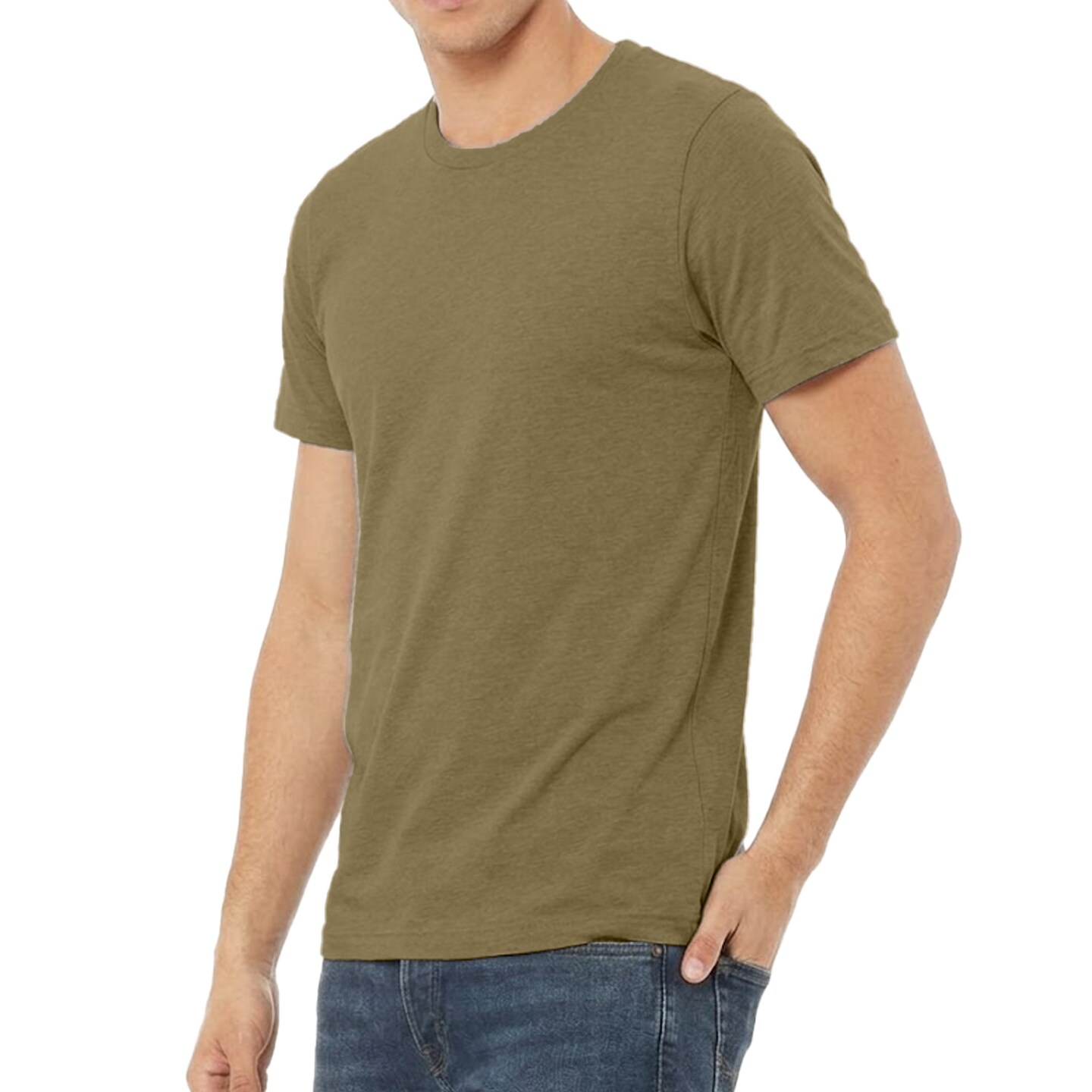 BELLA + CANVAS Adult's Triblend Tee, Crewneck Crafts & Printing Value Shirt