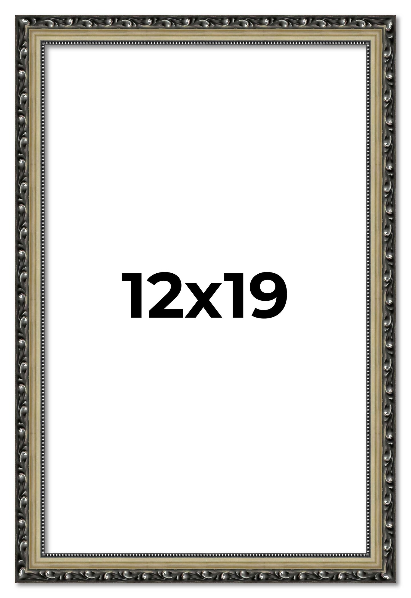 12x19 Museum-Quality Picture Frame with UV-Resistant Acrylic & Acid-Free Backing, Available in 4 Finishes - Gold, Silver, Bronze, and Black