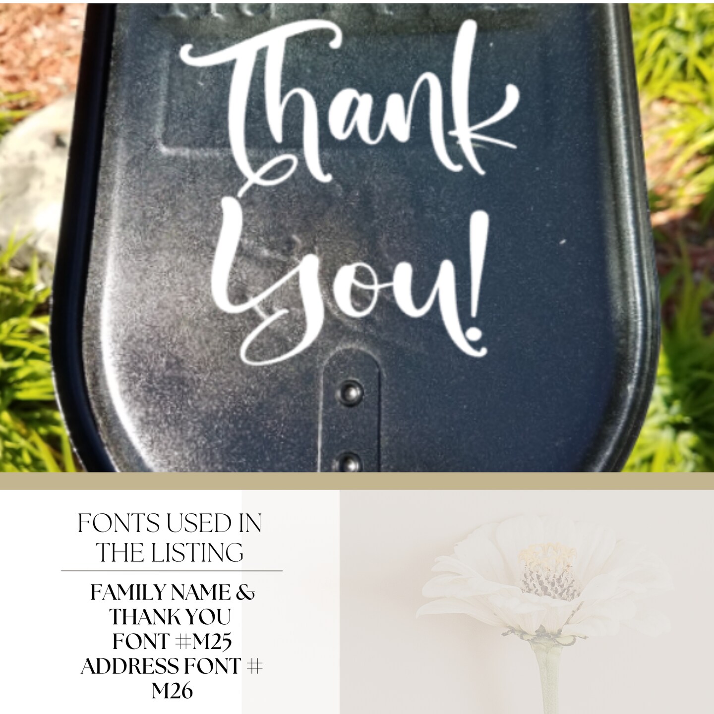 Mailbox Decals Personalized Numbers Lettering With Swirl...