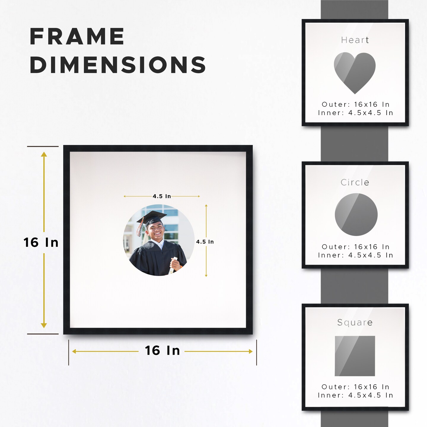 Autograph White Wood Frame with Circle Pink Mat - Perfect for Event Signatures, Full-Color Pen Set Included - 3 Sizes Available