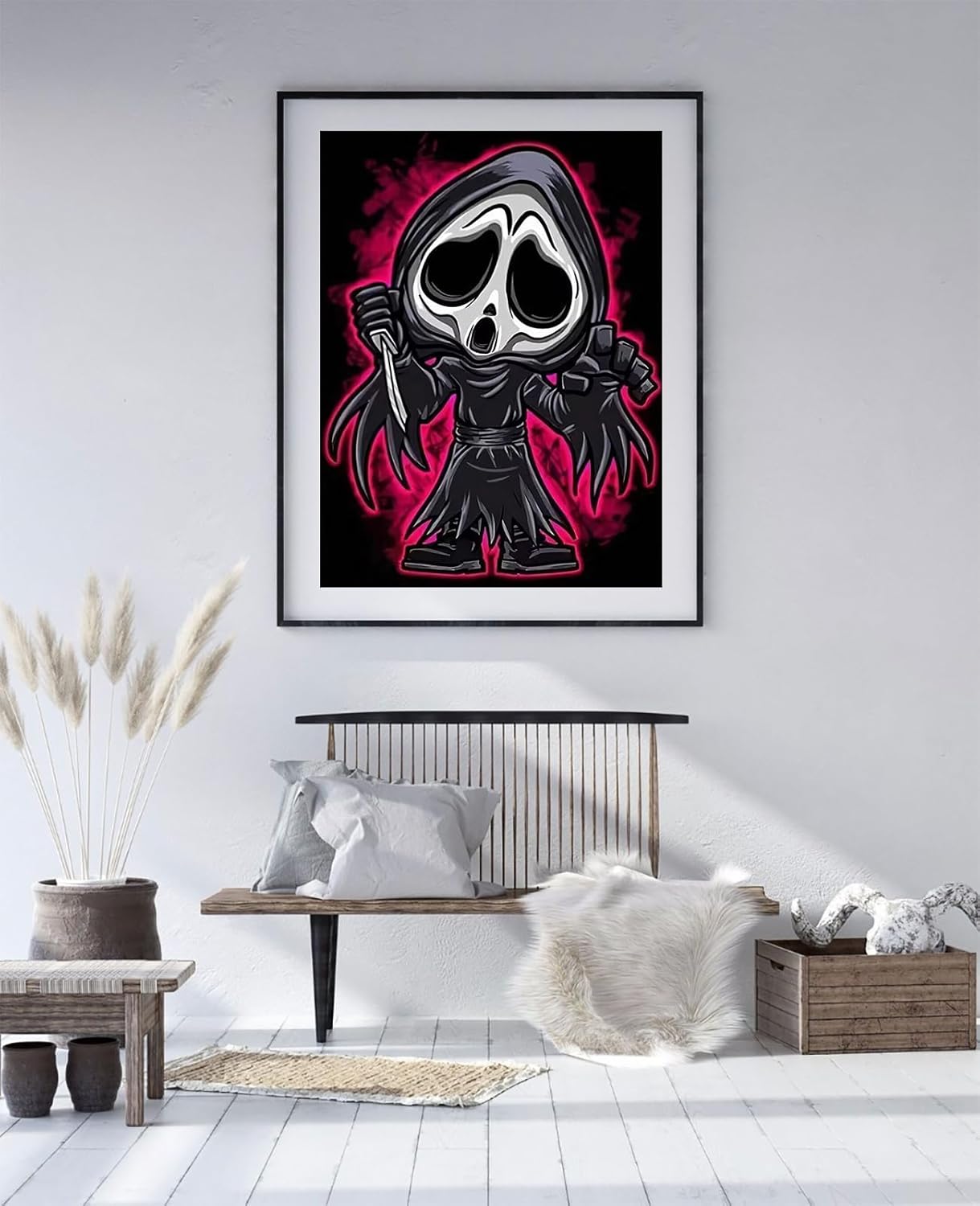 DIY Full Round Drill Diamond Art Kits Scary Assassin ,Paint by Diamonds Dot Gem Art Crystal