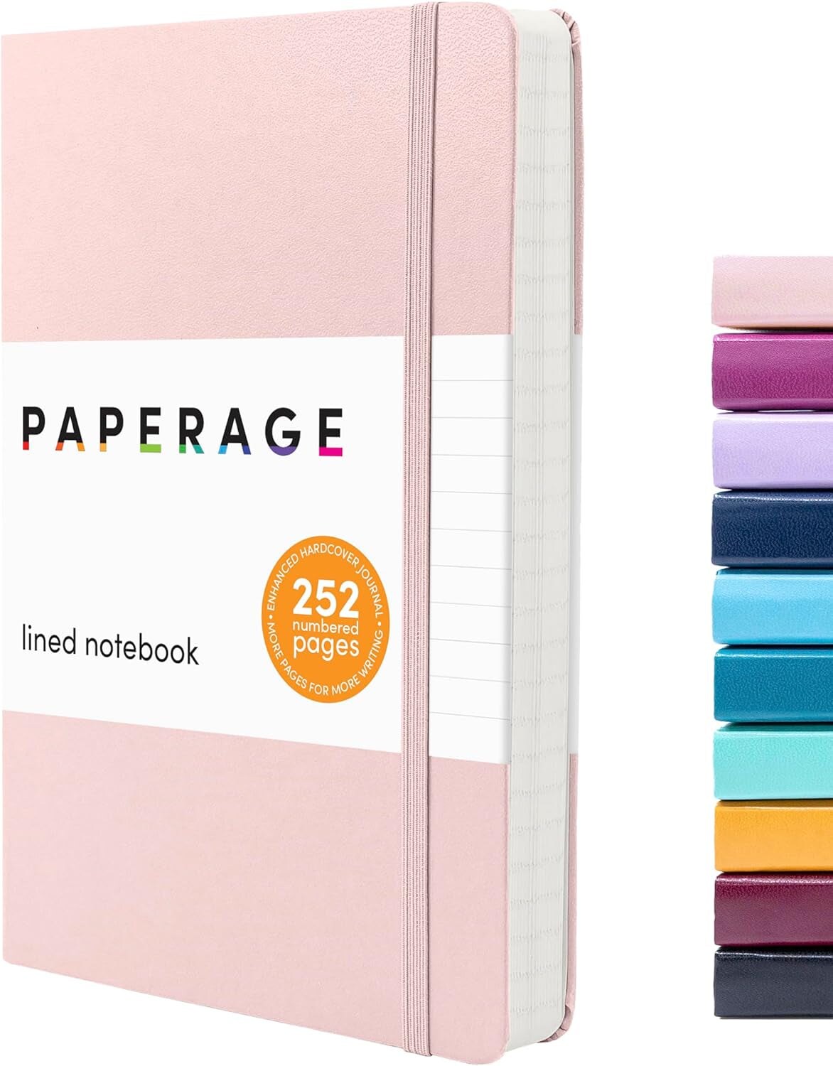 Lined Journal Notebook, (Blush), 252 Pages, Medium 5.7 Inches X 8 Inches - 100 GSM Thick Paper, Hardcover