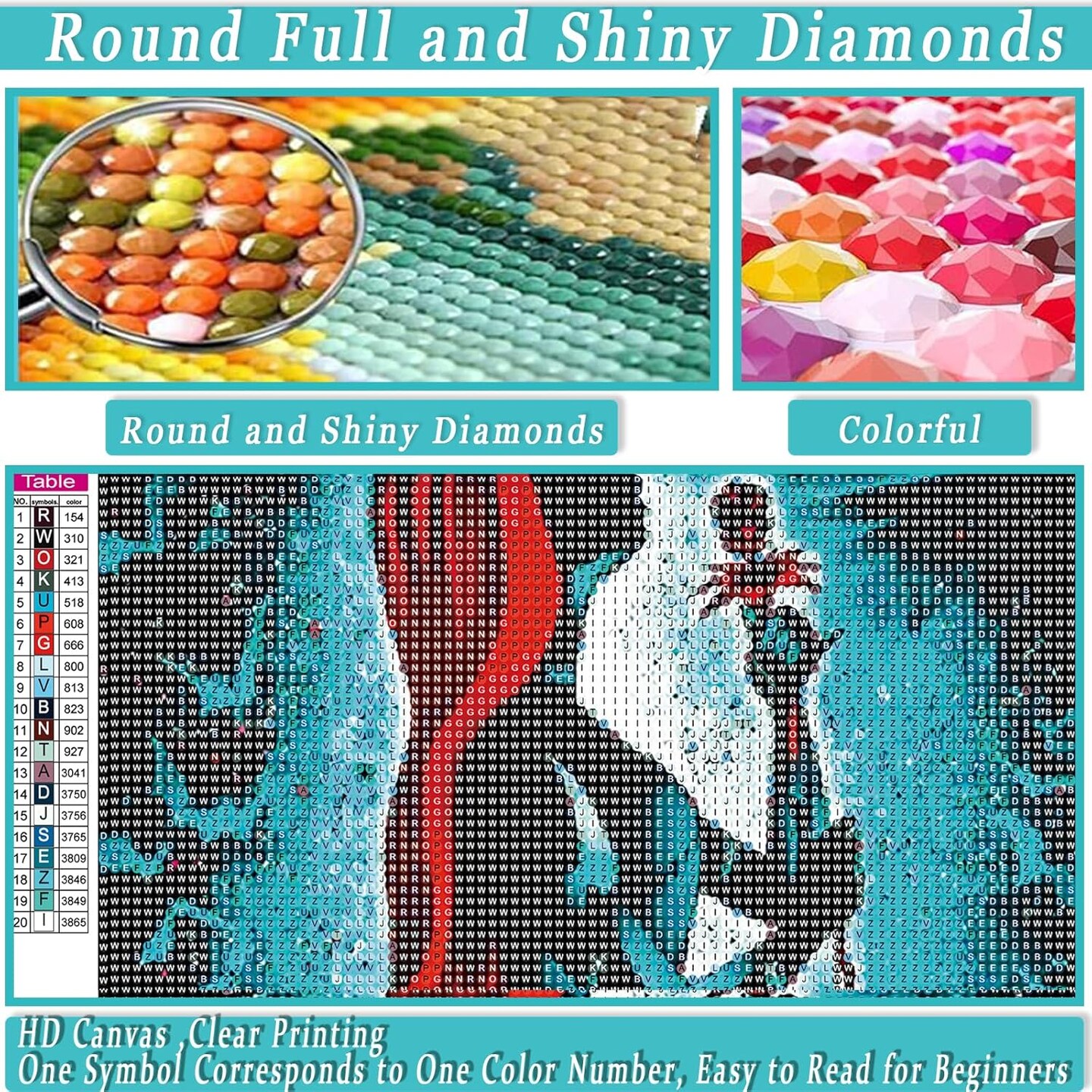 5D Halloween Diamond Painting Kits for Adults-Nightmare Before Christmas Jack and Sally Diamond Painting Diamond Art